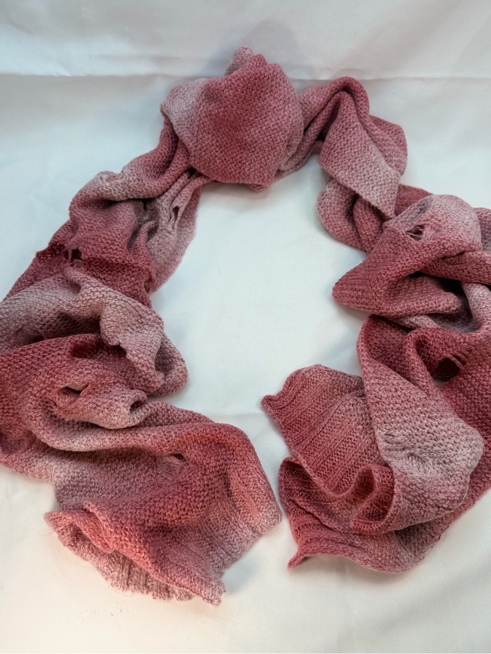Women’s Knit Scarf Dusty Rose Pink 20” x 80” 100% Acrylic Brand New
